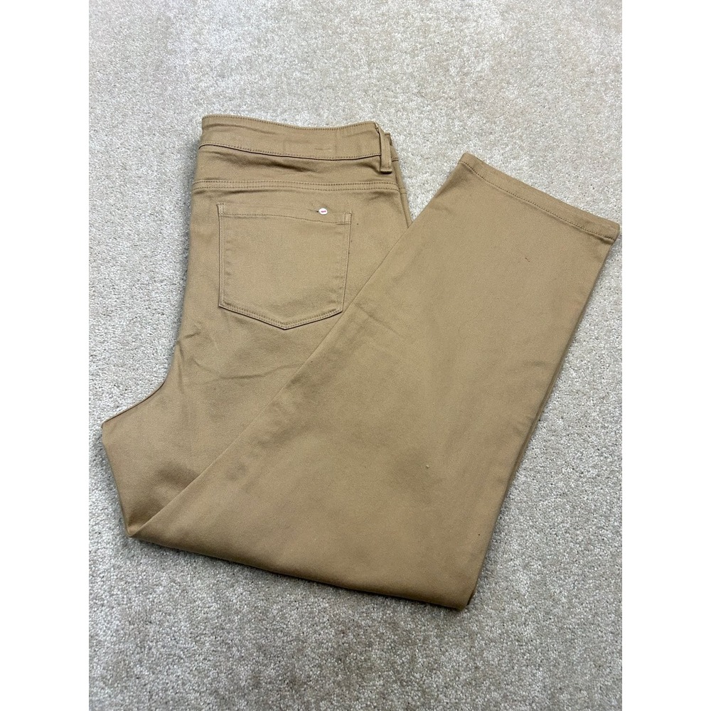 Time and Tru Women's Khaki Jeans XL (16-18) Pull-On Relaxed Fit Stretch